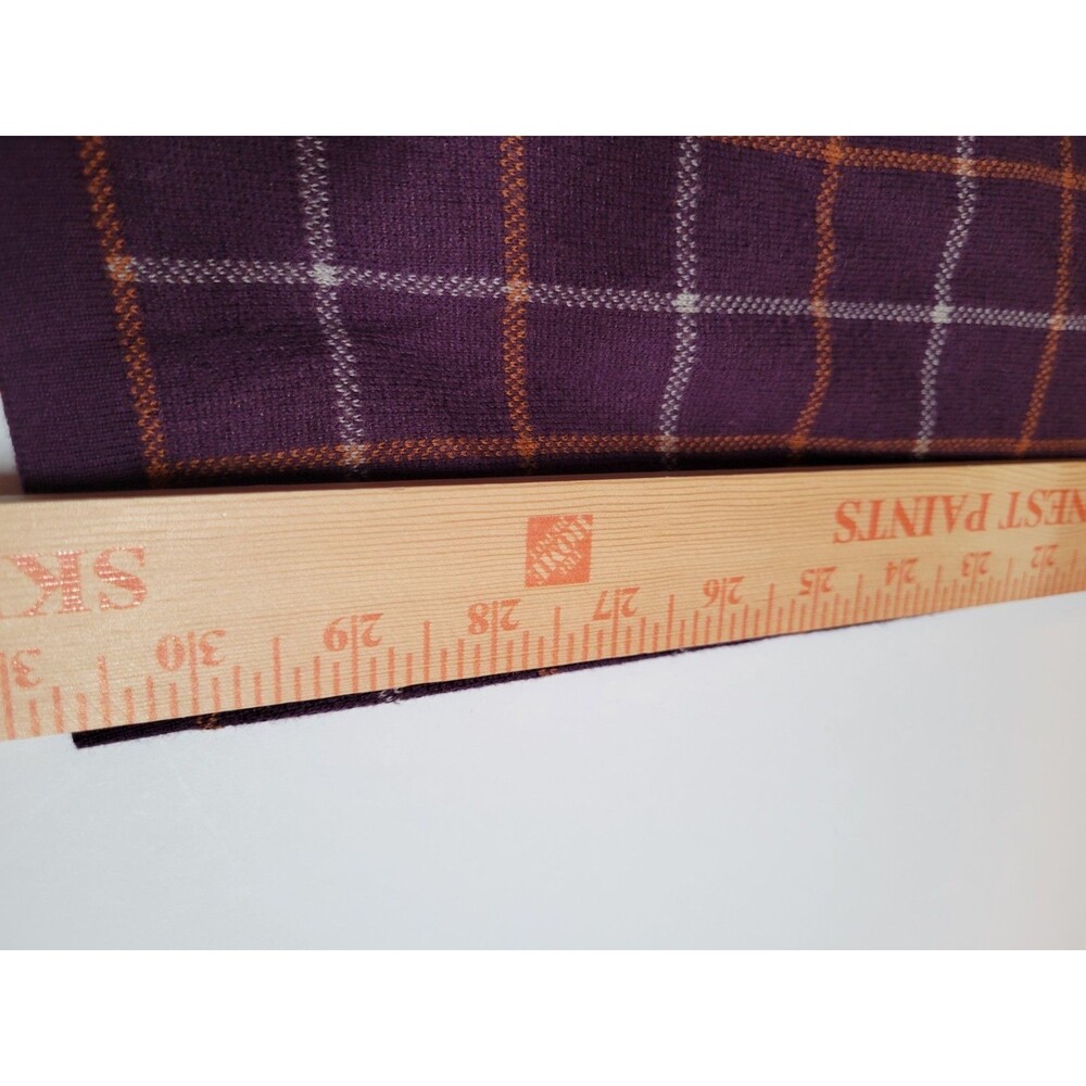 Lands' End Plus Size 2X 20W 22W Purple Burgundy Plaid 100% Cotton Open Front - Picture 11 of 11